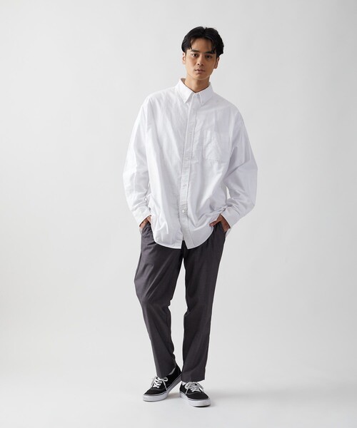 FREAK'S STORE（フリークスストア）の「ビックシルエット オックスフォード BDシャツ 長袖/ボタンダウンシャツ（シャツ/ブラウス・メンズ・チャコールグレー/その他13/ホワイト・MEDIUM/LARGE）」の19枚目の写真