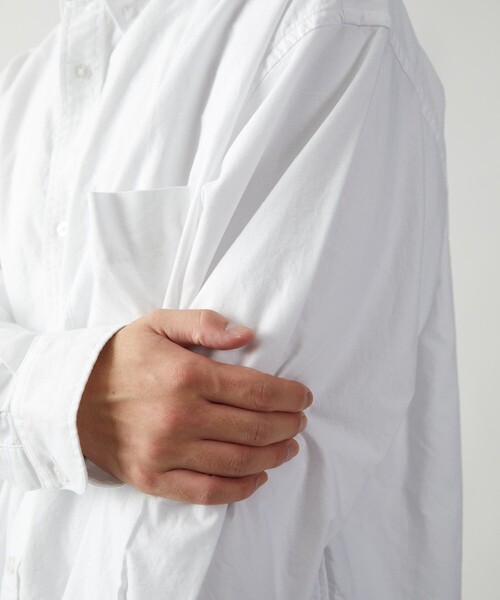 FREAK'S STORE（フリークスストア）の「ビックシルエット オックスフォード BDシャツ 長袖/ボタンダウンシャツ（シャツ/ブラウス・メンズ・チャコールグレー/その他13/ホワイト・MEDIUM/LARGE）」の15枚目の写真