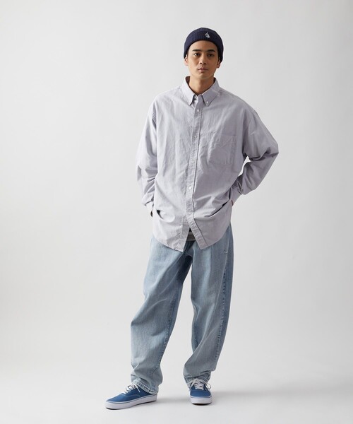 FREAK'S STORE（フリークスストア）の「ビックシルエット オックスフォード BDシャツ 長袖/ボタンダウンシャツ（シャツ/ブラウス・メンズ・チャコールグレー/その他13/ホワイト・MEDIUM/LARGE）」の17枚目の写真