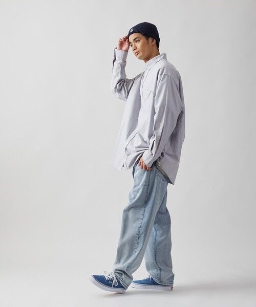 FREAK'S STORE（フリークスストア）の「ビックシルエット オックスフォード BDシャツ 長袖/ボタンダウンシャツ（シャツ/ブラウス・メンズ・チャコールグレー/その他13/ホワイト・MEDIUM/LARGE）」の22枚目の写真