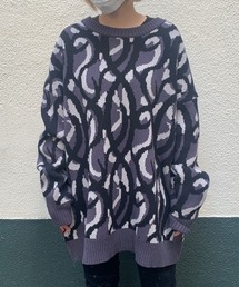 DANKE SCHON | DankeSchon/ダンケシェーン/トライバルコットンニット(ニット/セーター)