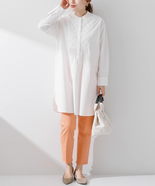 URBAN RESEARCH Sonny Label（アーバンリサーチサニーレーベル）の「キルティングチュニックシャツ（シャツ/ブラウス・レディース・ライトグレー/ホワイト/ブラック・FREE）」の16枚目の写真