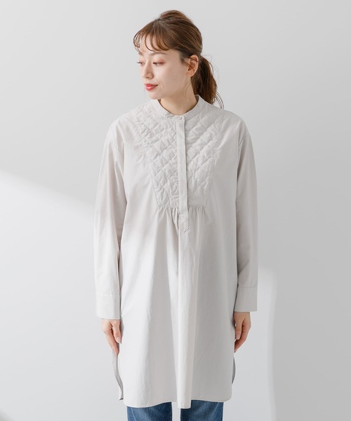 URBAN RESEARCH Sonny Label（アーバンリサーチサニーレーベル）の「キルティングチュニックシャツ（シャツ/ブラウス・レディース・ライトグレー/ホワイト/ブラック・FREE）」の11枚目の写真