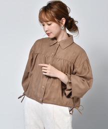 クロップドリボンシャツ