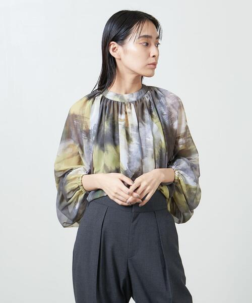 【MARW UNITED ARROWS】マーブルプリントギャザーブラウス フリー MARW UNITED ARROWS（マルゥ ユナイテッドアローズ）の「＜MARW UNITED