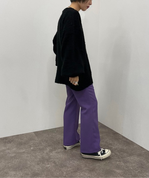 apres jour mignon(アプレジュールミニョン)の「シュエットモヘアライクカーディガン【ZOZOTOWN限定アイテム】(カーディガン/ボレロ・レディース・オレンジ系その他/マスタード/レッド/ブラック/グリーン/グリーン系その他3/ブルー系その他2/ブルー・フリー/X-LARGE)」の11枚目の写真