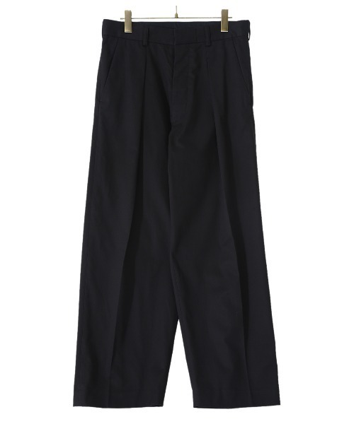 ARKnets（アークネッツ）の「PORT BY ARK / ポートバイアーク：2tuck Trousers：PO10-P002[COR]（チノパンツ・メンズ・ブラック/オリーブ・1/2）」の5枚目の写真