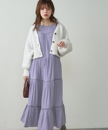 natural couture | はしごレース使い大人ティアードワンピース(ワンピース)