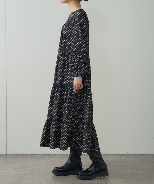 natural couture（ナチュラルクチュール）の「はしごレース使い大人ティアードワンピース（ワンピース・レディース・サックスブルー/ブラック/その他1/ベージュ・FREE）」の22枚目の写真