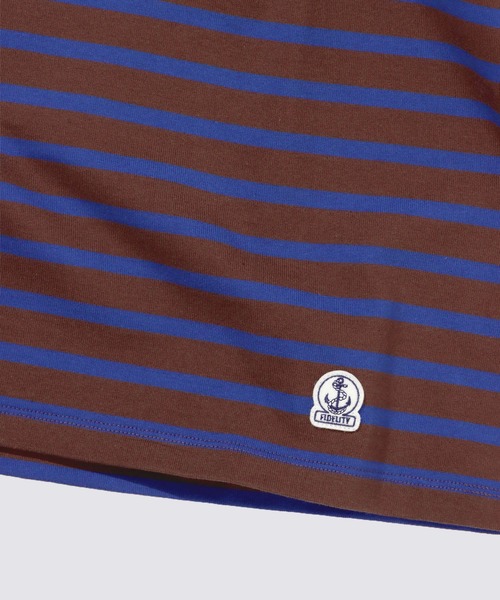 FIDELITY（フィデリティ）の「BORDER L/S REGULAR / バスクボーダーシャツ（Tシャツ/カットソー・メンズ・キナリ/A/カーキ/ネイビー/ベージュ/ブラック/B/オフホワイト/オレンジ/ラベンダー/ダークグリーン/グレー/D/C/アイボリー/ブラウン・X-LARGE/SMALL/MEDIUM/LARGE/FREE）」の21枚目の写真