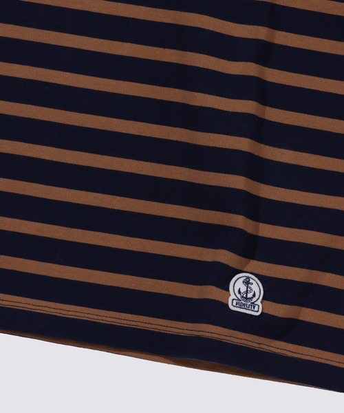 FIDELITY（フィデリティ）の「BORDER L/S REGULAR / バスクボーダーシャツ（Tシャツ/カットソー・メンズ・キナリ/A/カーキ/ネイビー/ベージュ/ブラック/B/オフホワイト/オレンジ/ラベンダー/ダークグリーン/グレー/D/C/アイボリー/ブラウン・X-LARGE/SMALL/MEDIUM/LARGE/FREE）」の17枚目の写真