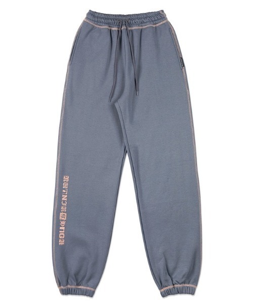 runningHIGH(ランニングハイ)の「【running high/ランニングハイ】STITCH POINT JOGGER SWEAT PANTS ステッチ ポイント ロゴ ジョガー スウェット パンツ(スウェットパンツ・レディース・ブラック/ブルー/ライトグレー・ONE SIZE)」の9枚目の写真