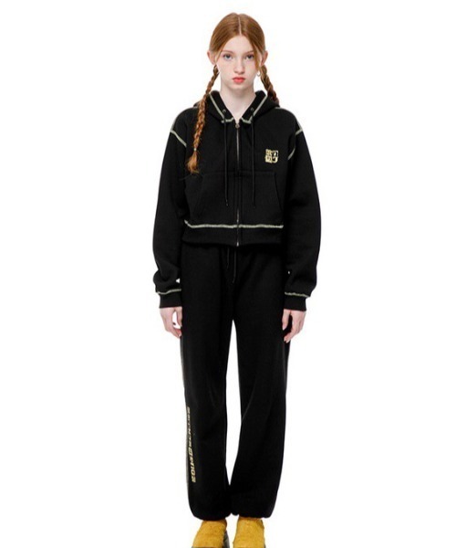 runningHIGH(ランニングハイ)の「【running high/ランニングハイ】STITCH POINT JOGGER SWEAT PANTS ステッチ ポイント ロゴ ジョガー スウェット パンツ(スウェットパンツ・レディース・ブラック/ブルー/ライトグレー・ONE SIZE)」の10枚目の写真