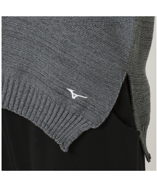 Go to by mizuno（ゴートゥーバイミズノ）の「ブレスサーモホールガーメントフーディニット　[ウィメンズ]（ニット/セーター・レディース・ベージュ系その他2/ブラック/杢グレー・M/L）」の6枚目の写真