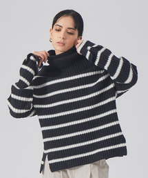 qualite | バルキー変形ドレープニット(ニット/セーター)