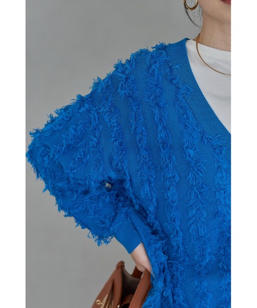 フリンジニットカーディガン（カーディガン/ボレロ）｜&. NOSTALGIA