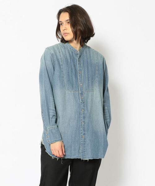 Rinajour(リナジュール)の「Rinajour(リナジュール) MEN'S デニムブザムシャツ(シャツ/ブラウス・メンズ・インディゴブルー/ライトインディゴブルー・SMALL/MEDIUM/X-LARGE/LARGE)」の2枚目の写真