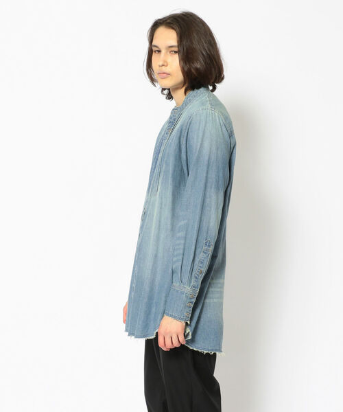 Rinajour(リナジュール)の「Rinajour(リナジュール) MEN'S デニムブザムシャツ(シャツ/ブラウス・メンズ・インディゴブルー/ライトインディゴブルー・SMALL/MEDIUM/X-LARGE/LARGE)」の3枚目の写真