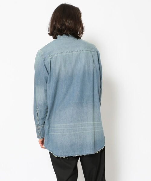 Rinajour(リナジュール)の「Rinajour(リナジュール) MEN'S デニムブザムシャツ(シャツ/ブラウス・メンズ・インディゴブルー/ライトインディゴブルー・SMALL/MEDIUM/X-LARGE/LARGE)」の4枚目の写真