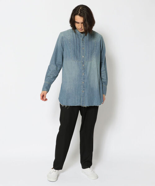 Rinajour(リナジュール)の「Rinajour(リナジュール) MEN'S デニムブザムシャツ(シャツ/ブラウス・メンズ・インディゴブルー/ライトインディゴブルー・SMALL/MEDIUM/X-LARGE/LARGE)」の11枚目の写真