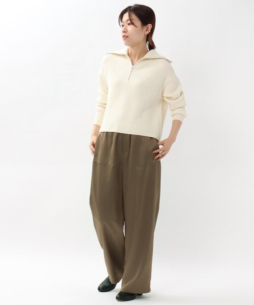 UNTITLED　新品　レザー調サテンワイドパンツ UNTITLED新品レザー調サテンワイドパンツ