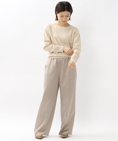 UNTITLED（アンタイトル）の「◇「L」レザー調サテンワイド