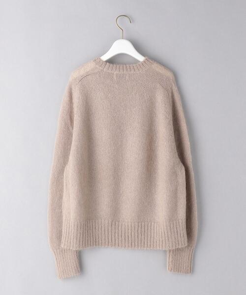 UNITED ARROWS（ユナイテッドアローズ）の「＜UNITED ARROWS＞モヘヤ/ウール クルーネック ニット W◆（ニット/セーター・レディース・ベージュ/ブラック/ケリー・FREE）」の15枚目の写真
