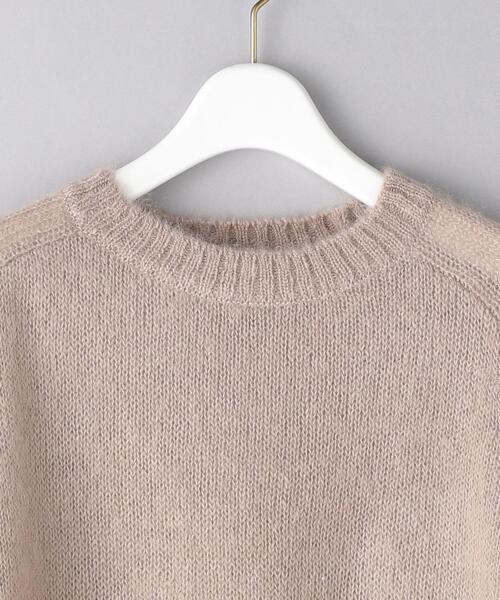 UNITED ARROWS（ユナイテッドアローズ）の「＜UNITED ARROWS＞モヘヤ/ウール クルーネック ニット W◆（ニット/セーター・レディース・ベージュ/ブラック/ケリー・FREE）」の16枚目の写真