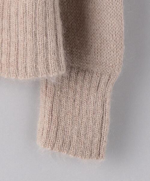 UNITED ARROWS（ユナイテッドアローズ）の「＜UNITED ARROWS＞モヘヤ/ウール クルーネック ニット W◆（ニット/セーター・レディース・ベージュ/ブラック/ケリー・FREE）」の17枚目の写真