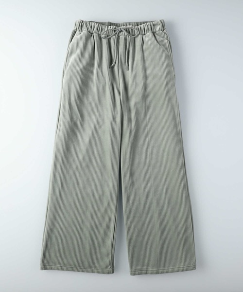 HONEYSUCKLE ROSE（ハニーサックルローズ）の「【HONEYSUCKLE ROSE】ベロアコールワイドパンツ（その他パンツ・レディース・ピンク/ダークグレー/ブラック/オフホワイト/グリーン/ベージュ・L/M）」の11枚目の写真