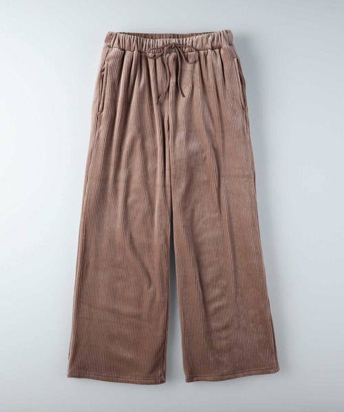 HONEYSUCKLE ROSE（ハニーサックルローズ）の「【HONEYSUCKLE ROSE】ベロアコールワイドパンツ（その他パンツ・レディース・ピンク/ダークグレー/ブラック/オフホワイト/グリーン/ベージュ・L/M）」の12枚目の写真