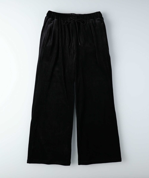 HONEYSUCKLE ROSE（ハニーサックルローズ）の「【HONEYSUCKLE ROSE】ベロアコールワイドパンツ（その他パンツ・レディース・ピンク/ダークグレー/ブラック/オフホワイト/グリーン/ベージュ・L/M）」の8枚目の写真