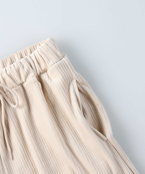 HONEYSUCKLE ROSE（ハニーサックルローズ）の「【HONEYSUCKLE ROSE】ベロアコールワイドパンツ（その他パンツ・レディース・ピンク/ダークグレー/ブラック/オフホワイト/グリーン/ベージュ・L/M）」の15枚目の写真