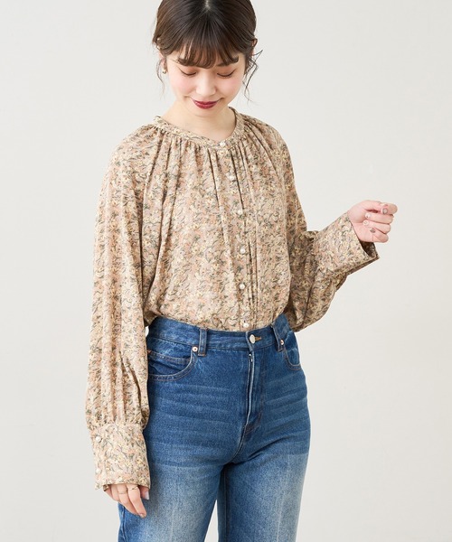 natural couture(ナチュラルクチュール)の「【WEB限定】たっぷりギャザーラグランパール釦ブラウス(シャツ/ブラウス・レディース・アイボリー/スミクロ/ミント/ピンクベージュ/その他1/その他2・FREE)」の14枚目の写真