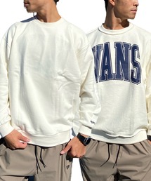 VANS | 【ムラサキスポーツ別注】VANS/バンズ オーバーサイズ リバーシブルトレーナー/カレッジロゴ 無地トレーナー/裏毛 クルーネックスウェット 122R1040323(スウェット)