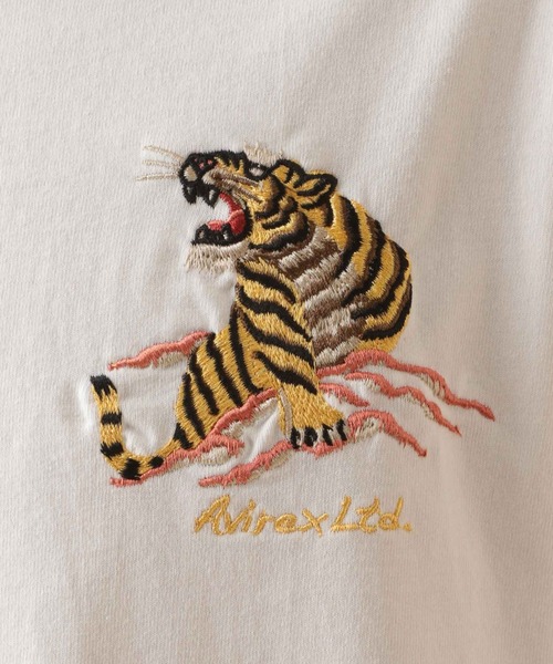 AVIREX(アヴィレックス)の「スーベニア ロングスリーブ Tシャツ / SOUVENIR LONG SLEEVE T-SHIRT / アヴィレックス / AVIREX(Tシャツ/カットソー・メンズ・ライトグレー/ブラック/オフホワイト/カーキ/ライトピンク・MEDIUM/LARGE/X-LARGE/XX-LARGE)」の12枚目の写真