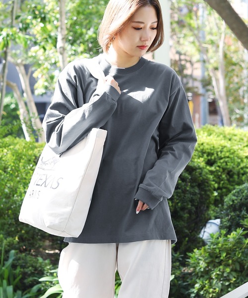 VINTAGE 40’S HANES ヘインズ  プルオーバー ロンT Hanes ヘインズ HM4-A201 T-SHIRTS SHIRO クルーネック ロング