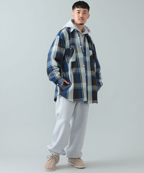 BEAMS(ビームス)の「BEAMS / 裏毛 ワイド スウェット パンツ(スウェットパンツ・メンズ・ネイビー/グレー系その他・SMALL/MEDIUM/LARGE)」の12枚目の写真