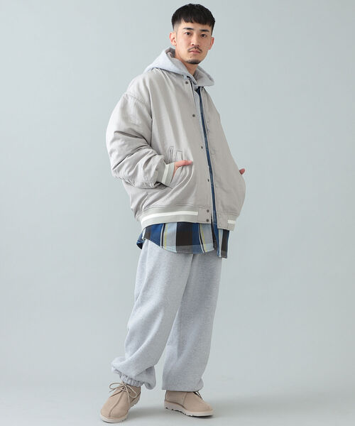 BEAMS(ビームス)の「BEAMS / 裏毛 ワイド スウェット パンツ(スウェットパンツ・メンズ・ネイビー/グレー系その他・SMALL/MEDIUM/LARGE)」の14枚目の写真
