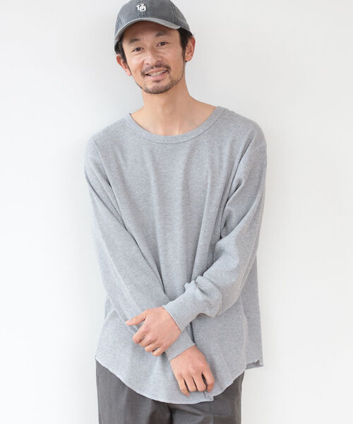 B:MING by BEAMS(ビーミングバイビームス)の「B:MING by BEAMS / リラックスフィット サーマル カットソー(Tシャツ/カットソー・メンズ・ライトグレー/ブラック/オフホワイト・SMALL/MEDIUM/LARGE/X-LARGE)」の1枚目の写真