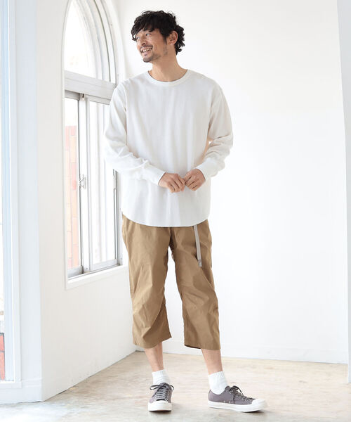 B:MING by BEAMS(ビーミングバイビームス)の「B:MING by BEAMS / リラックスフィット サーマル カットソー(Tシャツ/カットソー・メンズ・ライトグレー/ブラック/オフホワイト・SMALL/MEDIUM/LARGE/X-LARGE)」の4枚目の写真