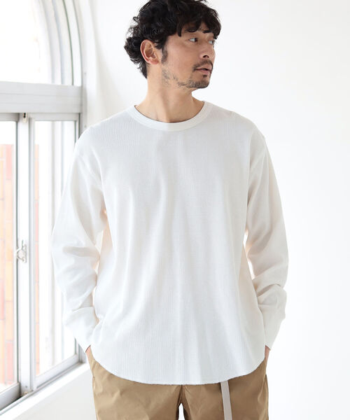 B:MING by BEAMS(ビーミングバイビームス)の「B:MING by BEAMS / リラックスフィット サーマル カットソー(Tシャツ/カットソー・メンズ・ライトグレー/ブラック/オフホワイト・SMALL/MEDIUM/LARGE/X-LARGE)」の12枚目の写真