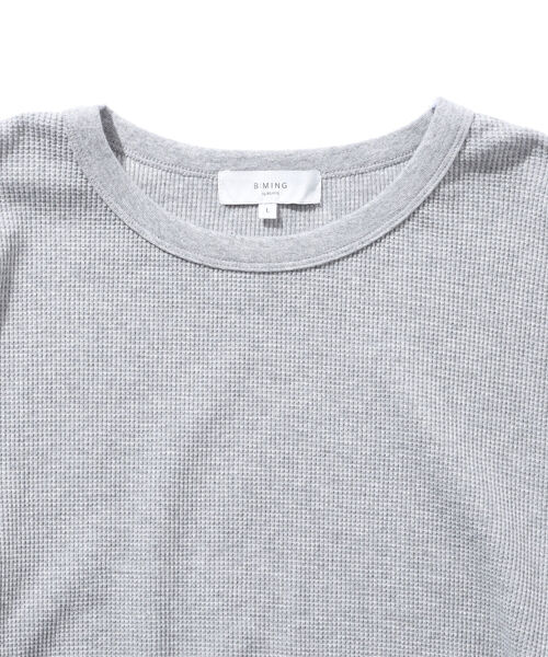 B:MING by BEAMS(ビーミングバイビームス)の「B:MING by BEAMS / リラックスフィット サーマル カットソー(Tシャツ/カットソー・メンズ・ライトグレー/ブラック/オフホワイト・SMALL/MEDIUM/LARGE/X-LARGE)」の8枚目の写真