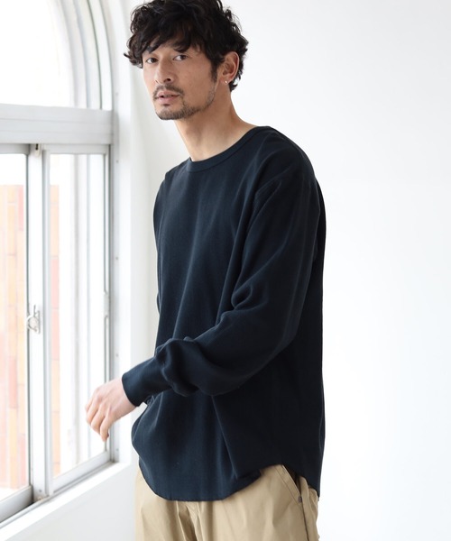 B:MING by BEAMS(ビーミングバイビームス)の「B:MING by BEAMS / リラックスフィット サーマル カットソー(Tシャツ/カットソー・メンズ・ライトグレー/ブラック/オフホワイト・SMALL/MEDIUM/LARGE/X-LARGE)」の3枚目の写真