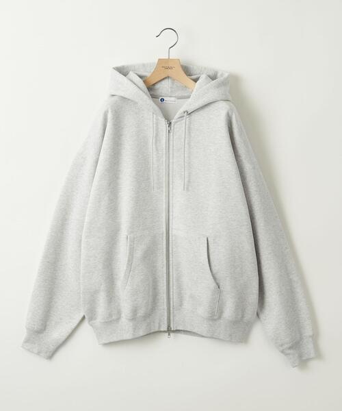 info. BEAUTY&YOUTH（インフォビューティアンドユース）の「【WEB限定】 ＜info. BEAUTY&YOUTH＞ スーパービッグ スウェット ジップパーカー（パーカー・メンズ・ダークグレー/ロイヤルブルー/グレー/ホワイト・XL/M/L）」の3枚目の写真