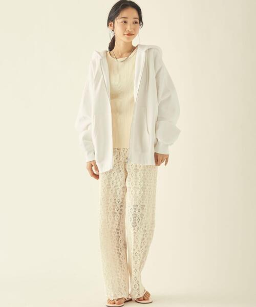 info. BEAUTY&YOUTH(インフォビューティアンドユース)の「【WEB限定】 <info. BEAUTY&YOUTH> スーパービッグ スウェット ジップパーカー(パーカー・メンズ・ホワイト/グレー/ダークグレー/ロイヤルブルー/ブラック・M/L/XL)」の17枚目の写真