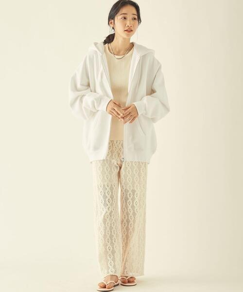 info. BEAUTY&YOUTH(インフォビューティアンドユース)の「【WEB限定】 <info. BEAUTY&YOUTH> スーパービッグ スウェット ジップパーカー(パーカー・メンズ・ホワイト/グレー/ダークグレー/ロイヤルブルー/ブラック・M/L/XL)」の16枚目の写真