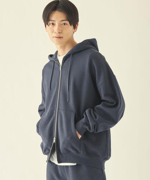 info. BEAUTY&YOUTH(インフォビューティアンドユース)の「【WEB限定】 <info. BEAUTY&YOUTH> スーパービッグ スウェット ジップパーカー(パーカー・メンズ・ホワイト/グレー/ダークグレー/ロイヤルブルー/ブラック・M/L/XL)」の20枚目の写真