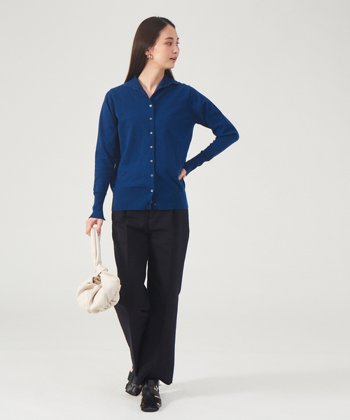 qualite(カリテ)の「3WAYカーデニット(ニット/セーター・レディース・ベージュ/ブルー/イエロー・フリー)」の13枚目の写真