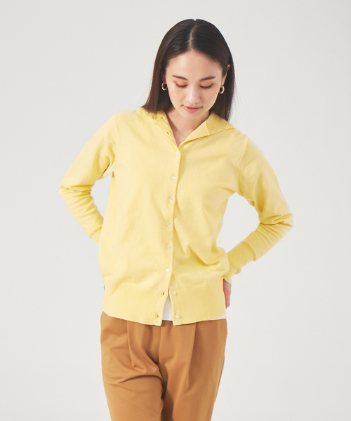 qualite(カリテ)の「3WAYカーデニット(ニット/セーター・レディース・ベージュ/ブルー/イエロー・フリー)」の16枚目の写真